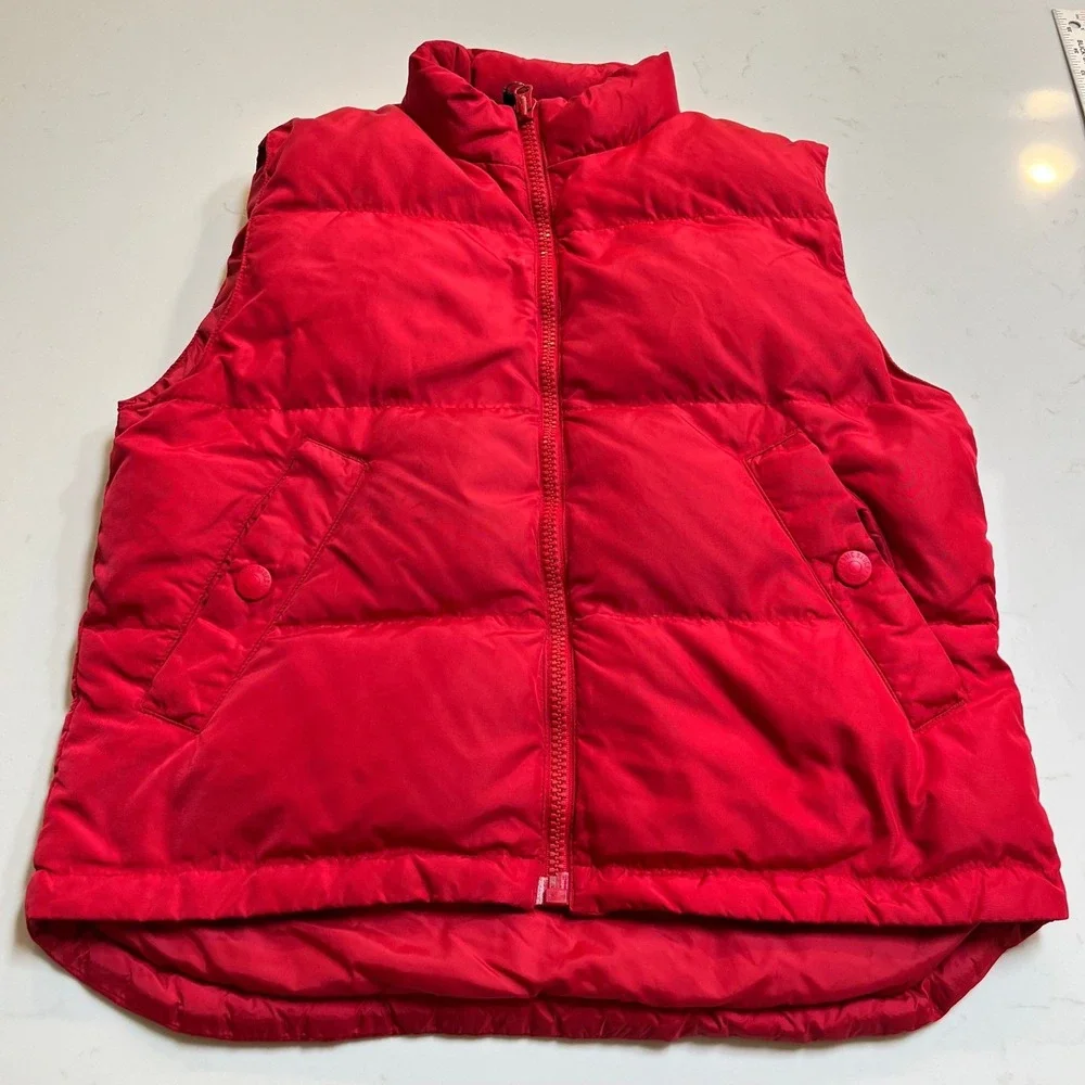 Vintage Eddie Bauer Womens Red Goose Down Puffer Vest‎ Quilted Sz Small WPL 9647